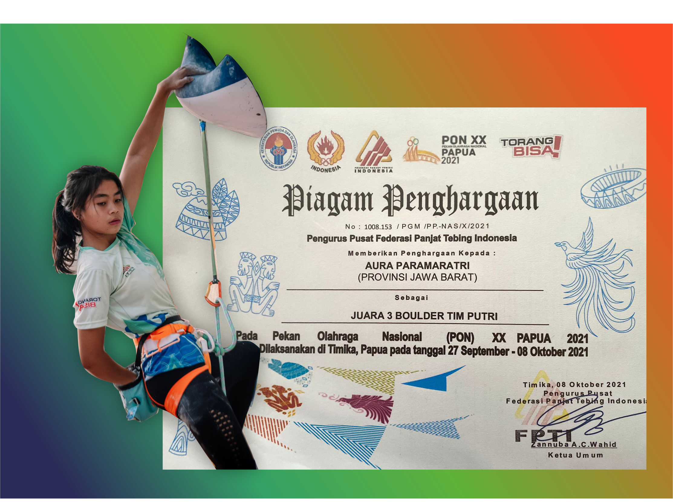 Juara 3 Boulder Tim Putri