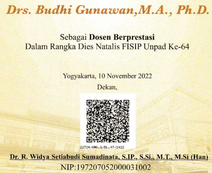 Dosen Berprestasi Budhi